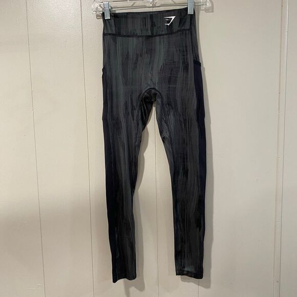 Gymshark Gray Black Patterned High Rise Leggings Size XS - Picture 5 of 7